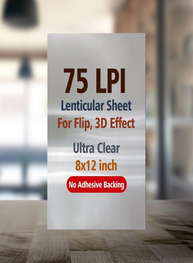 print6D Lenticular Sheet For Flip, 3D Photo Printing - 75 LPI (8"x12") (Pack of 10 Sheets) (8x12) - Image 1